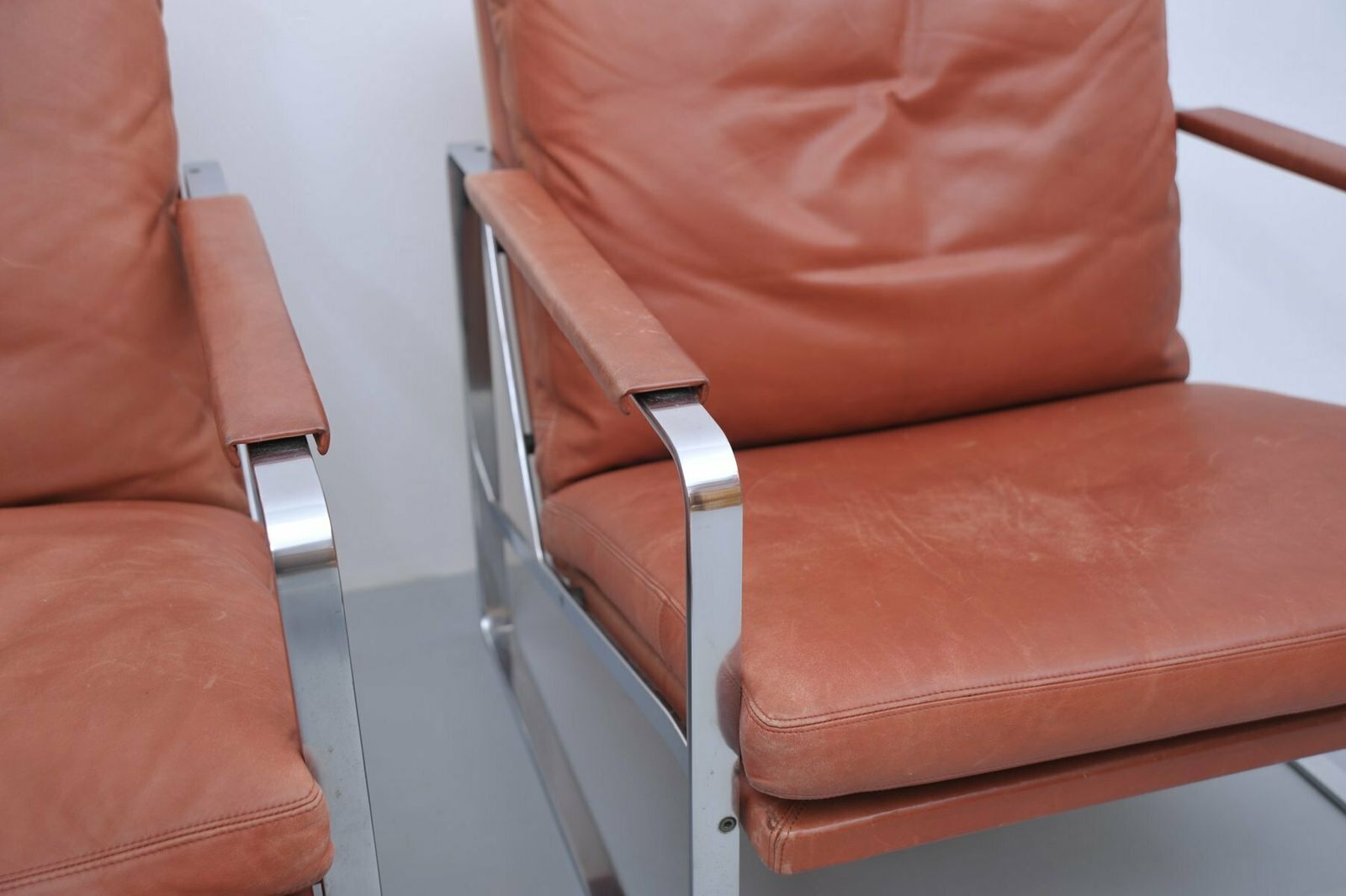 Furniture Vintage Lounge Chairs By Preben Fabricius & Jørgen Kastholm For Knoll, Set Of 2 photo