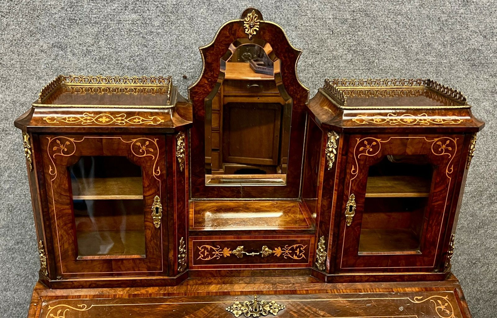 photo buy Victorian Walnut & Inlaid Bureau De Dame Desk