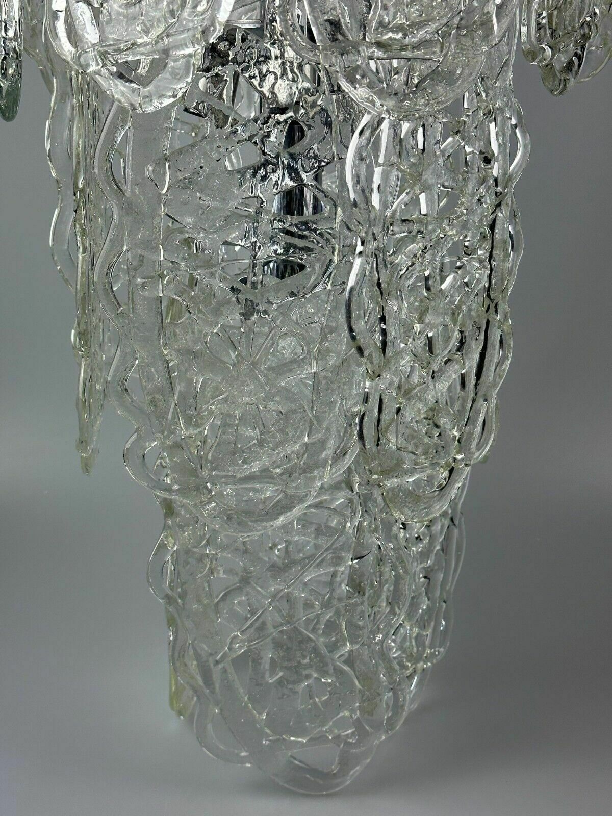 photo vinterior 60s 70s Chandelier Av Mazzega Chandelier “Ragnatela” Murano Glass Space Age