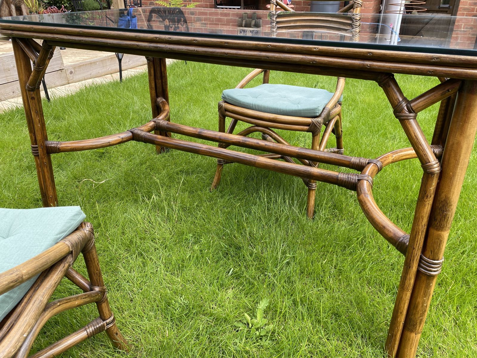 Angrave’s ‘Invincible’ Cane/Rattan Dining Table & Chairs 70s Mid Century photo vintage