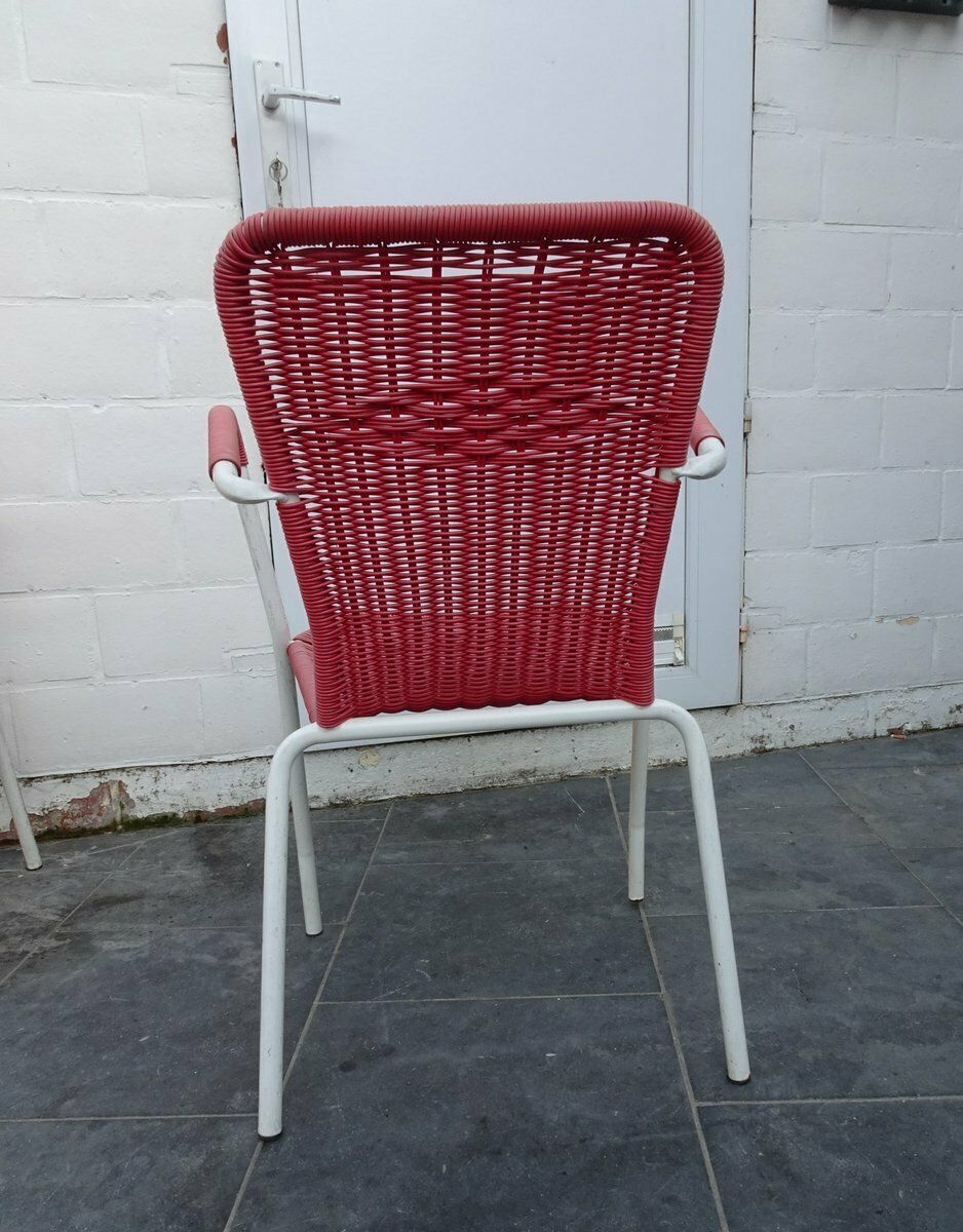 614.0 Vintage Italian Chairs In Orange, 1950s, Set Of 6 photo