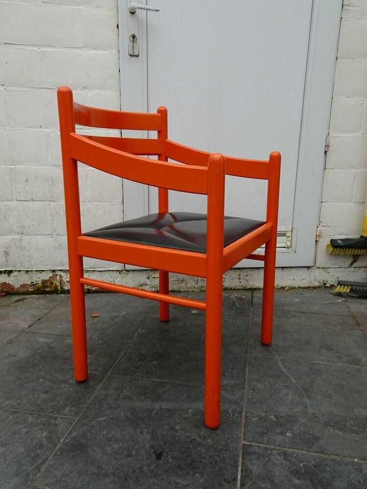 Orange Carimate Armchair By Vico Magistretti, 1970s photo Furniture