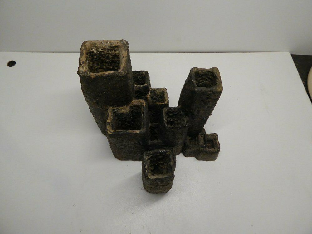 photo for sale Brutalist Centrepiece Vase And Candlesticks By Pia Manu, Belgium, 1960s, Set Of 3