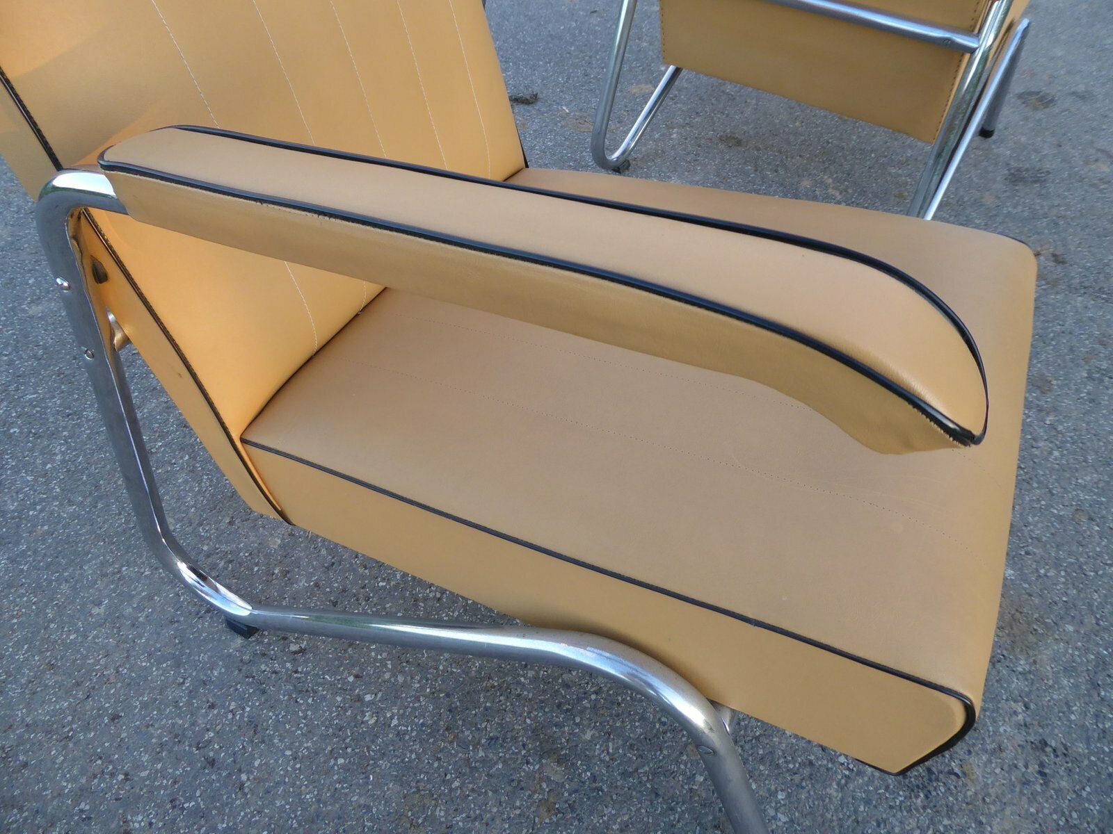 Vintage Tubular Steel Armchairs, 1950s, Set Of 2 photo buy