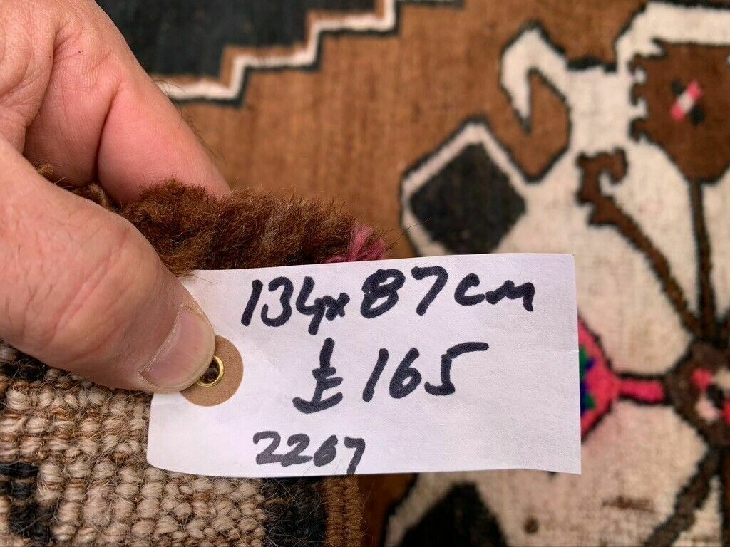 photo furniture Vintage Turkish Rug 131x87 Cm Shabby Carpet Kars Region Small