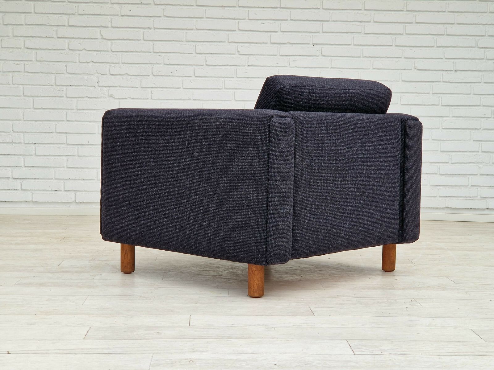 2200.0 1970s, Danish Design By H.J. Wegner, Reupholstered Armchair, Model Ge300. photo