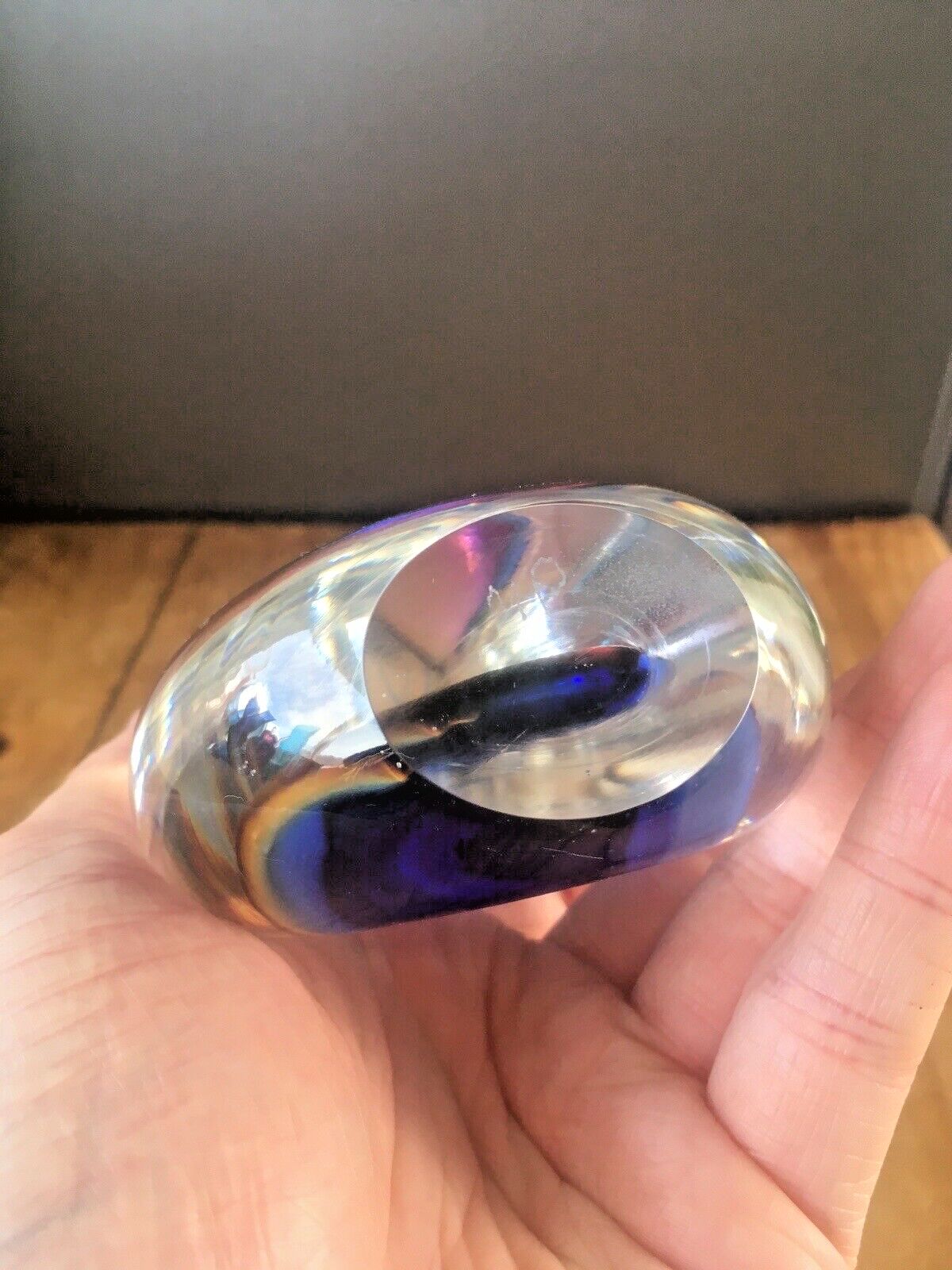 photo furniture Lovely Signed Polish Marian Pyrcak Sommerso Style Teardrop Sculpture Paperweight