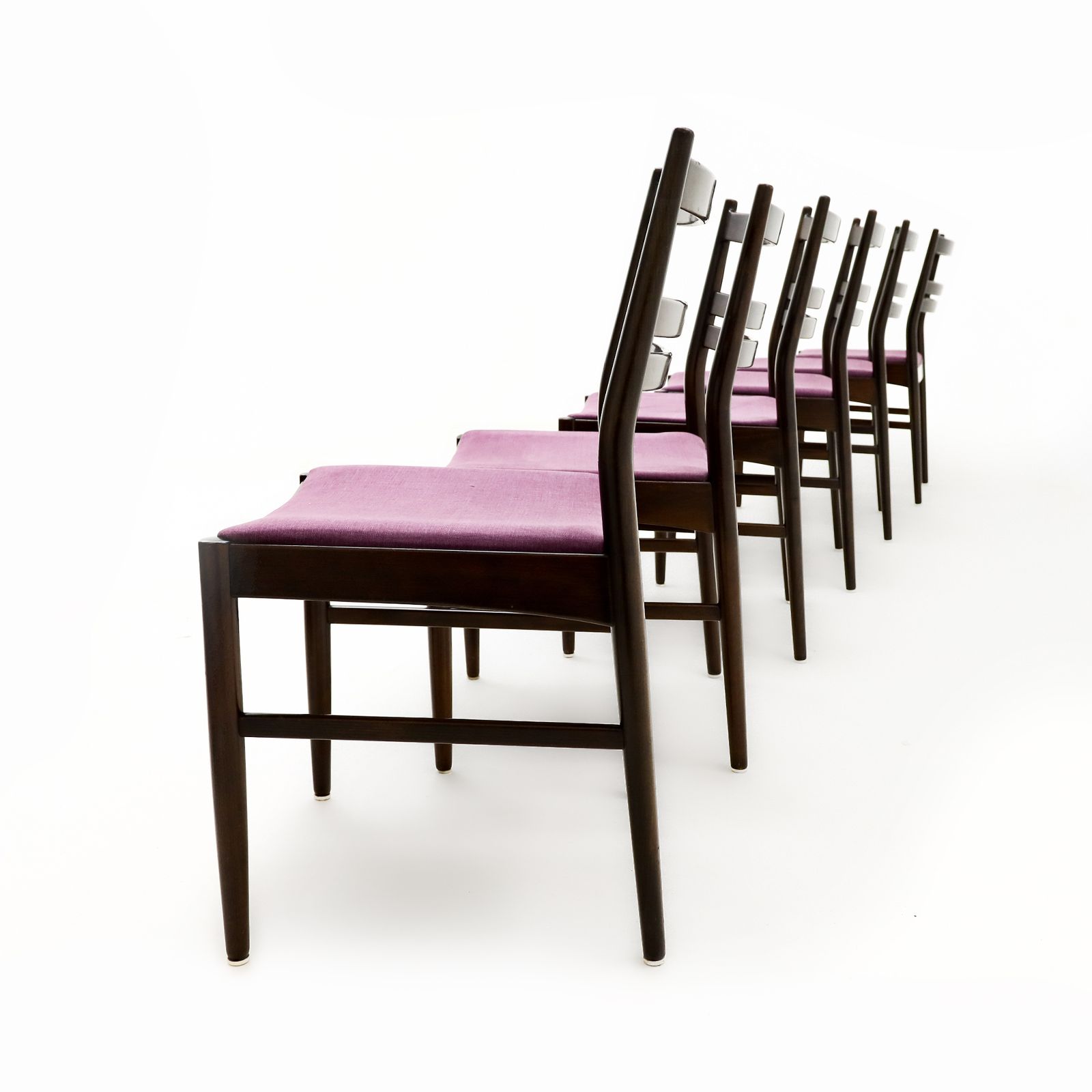 A Set Of 6 Niels Otto Moller Style Dining Chairs In Dark Stained Beech