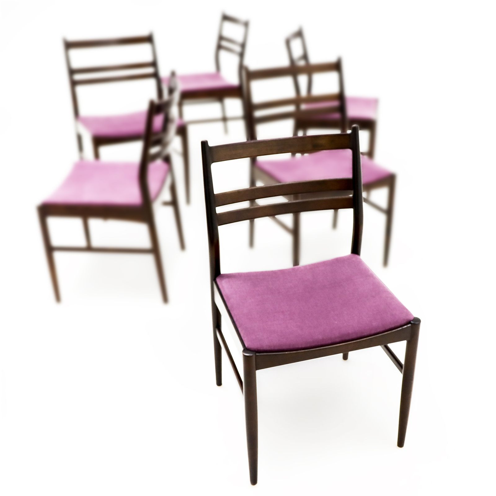 A Set Of 6 Niels Otto Moller Style Dining Chairs In Dark Stained Beech photo 1950.0