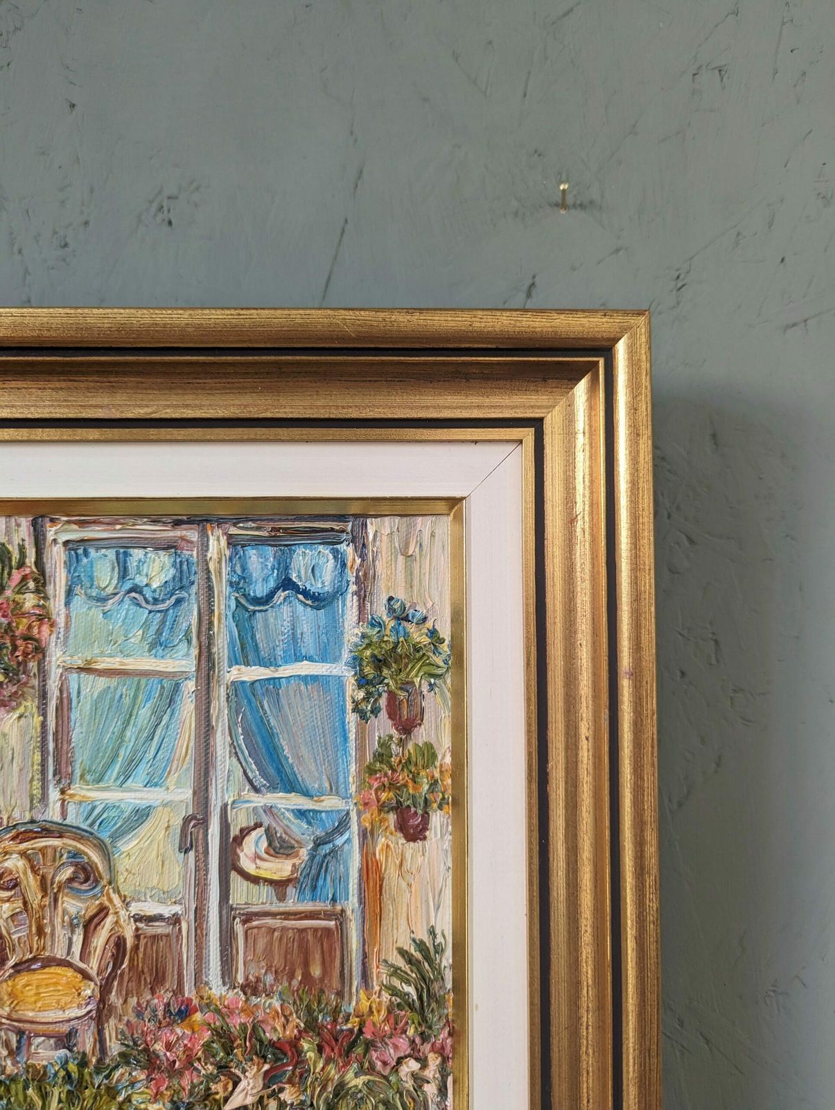 Mini Landscapes Balcony Garden, Oil Painting photo vinterior