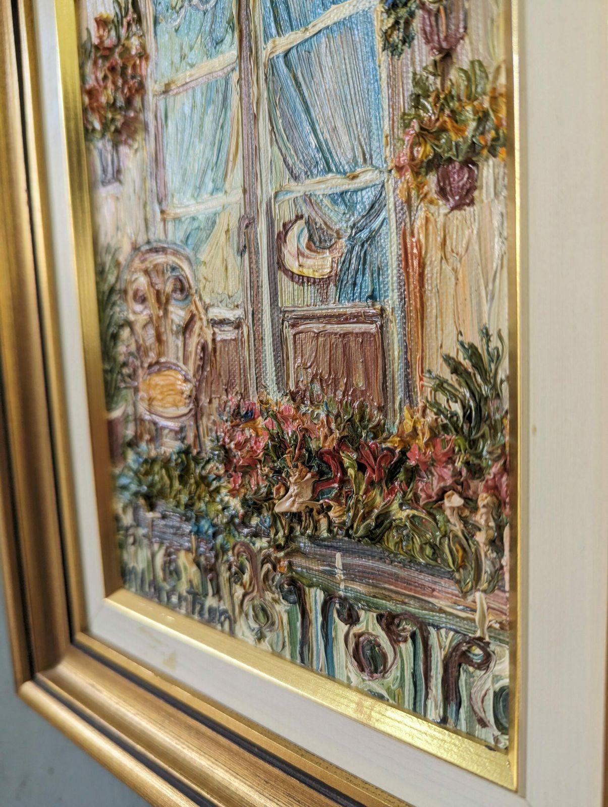 462.0 Mini Landscapes Balcony Garden, Oil Painting photo