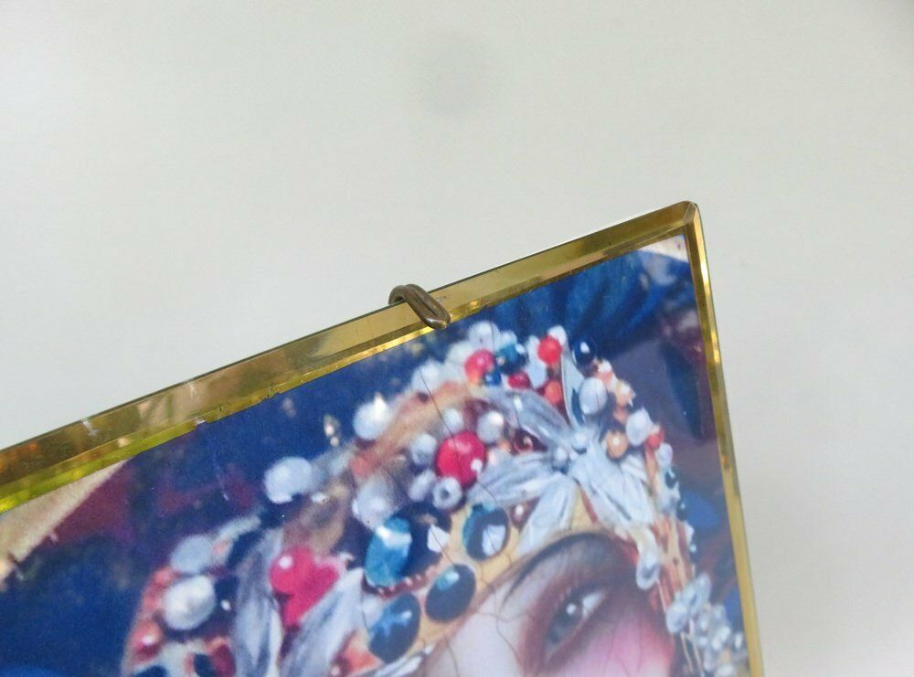Large Art Nouveau Picture Frame In Brass, 1890s photo vintage