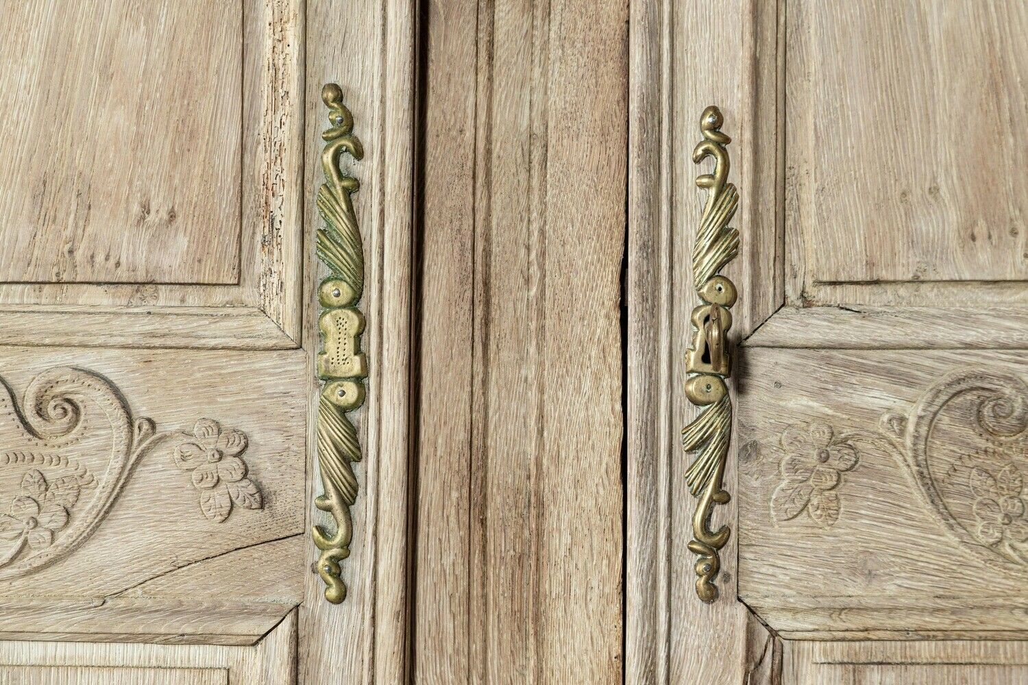 photo for sale Large 19thc French Provincial Bleached Oak Armoire