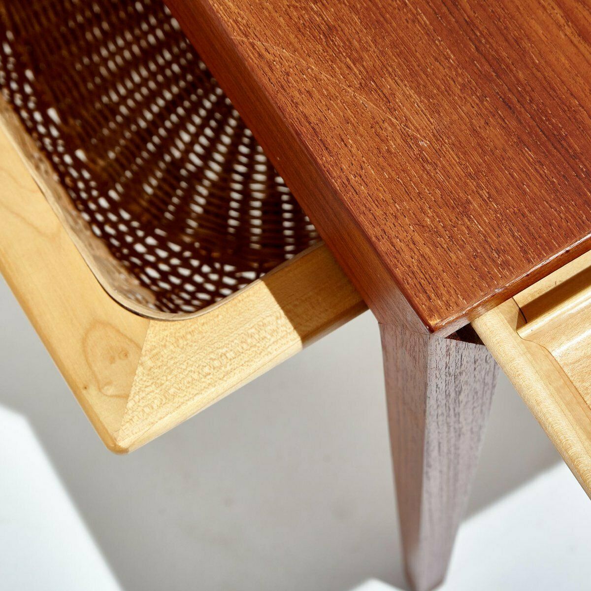 Teak Sewing Table By Severin Hansen For Haslev Furniture Factory, 1960s photo vintage