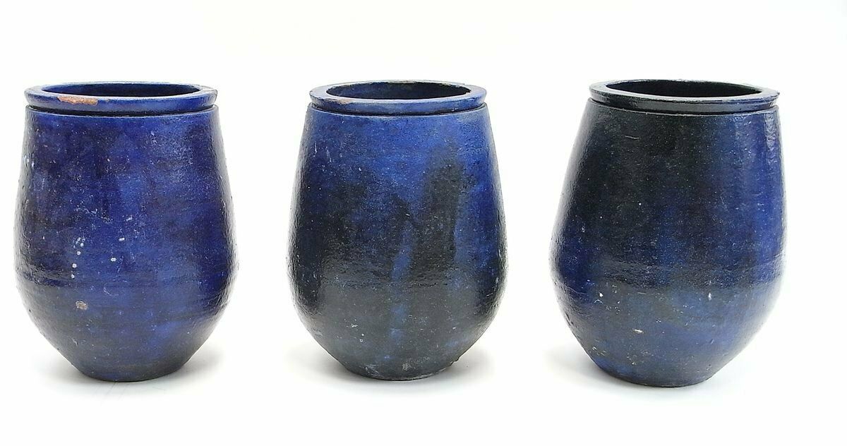 Majolica Yves Planters By Gunter Lambert, 1990s, Set Of 3