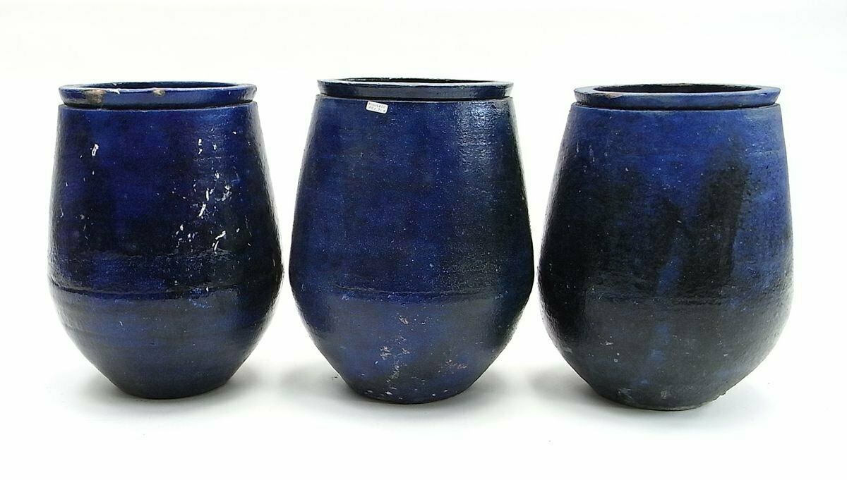 Majolica Yves Planters By Gunter Lambert, 1990s, Set Of 3 photo Home Decor