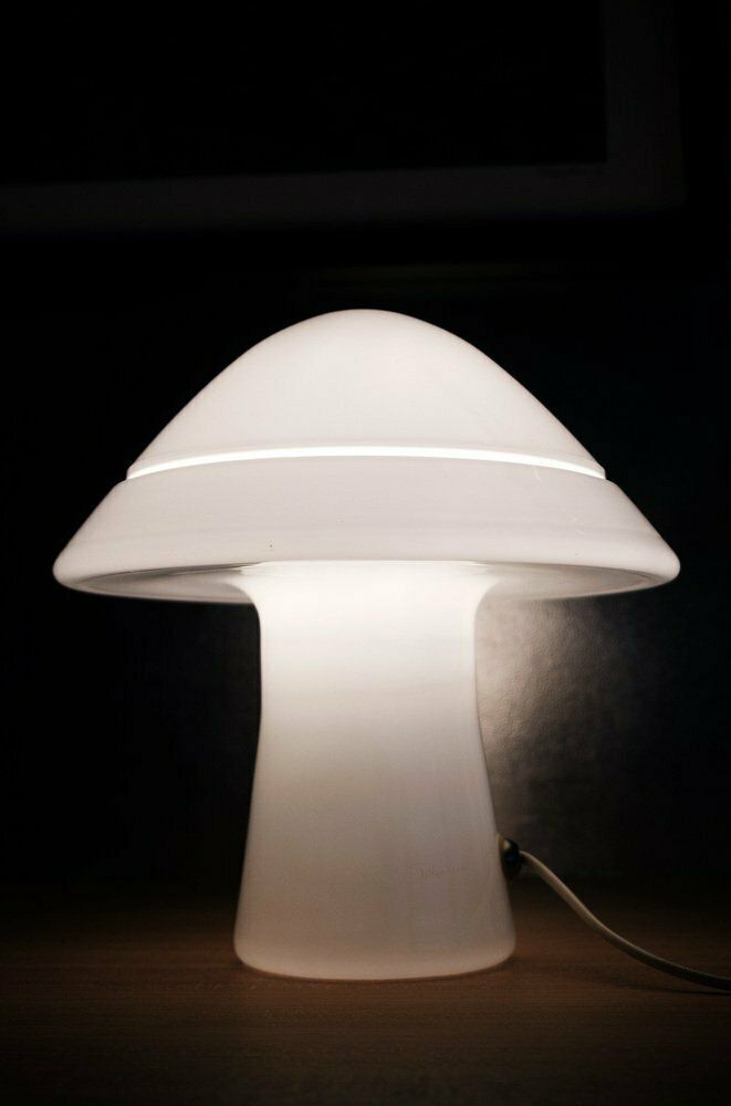 Murano Glass Mushroom Table Lamps By Guido De Majo For Res Murano, Italy, Set Of 2 photo for sale