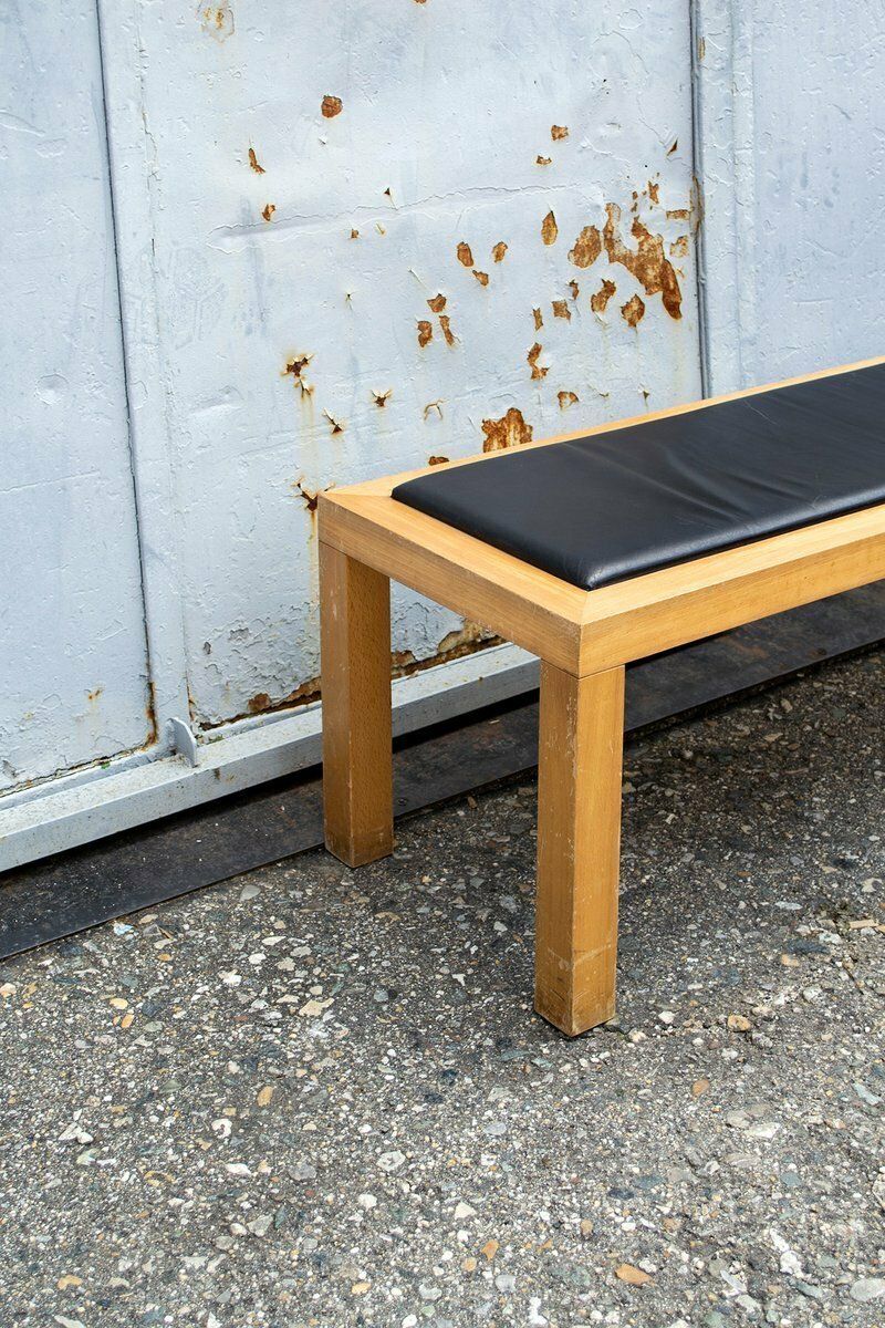 Wooden Bench And Salmistraro Skin, Italy, 1980s photo for sale