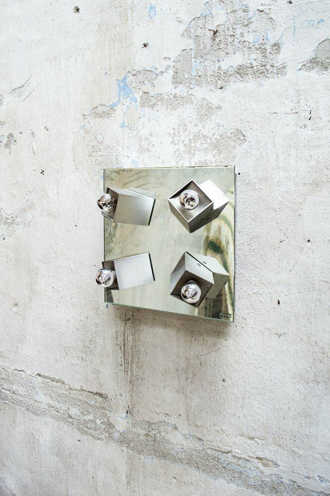 Italiaanse Aluminium Plafondlamp, Jaren 1970 photo for sale