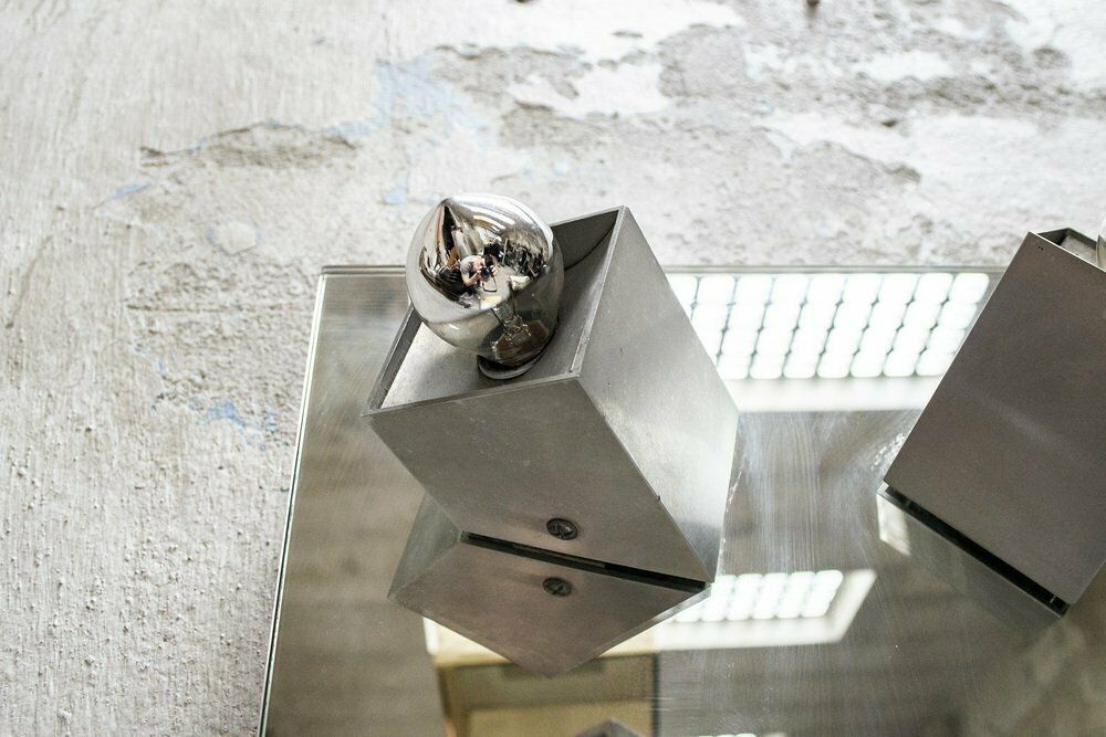 Italiaanse Aluminium Plafondlamp, Jaren 1970 photo Verlichting