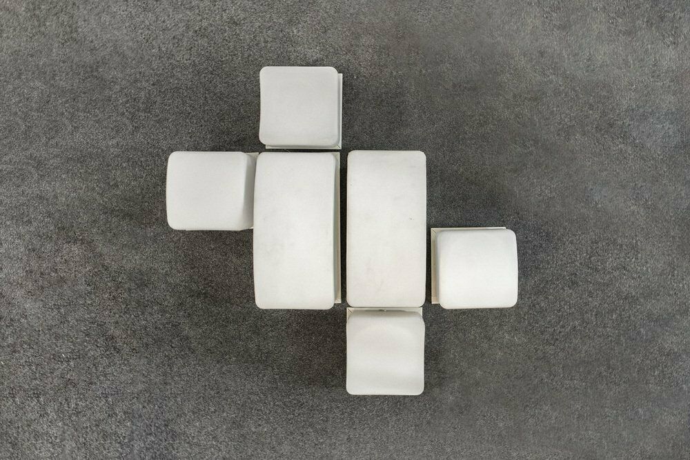 Modular Onda Lamps By Claudio Salocchi For Lumenform, 1970s, Set Of 6