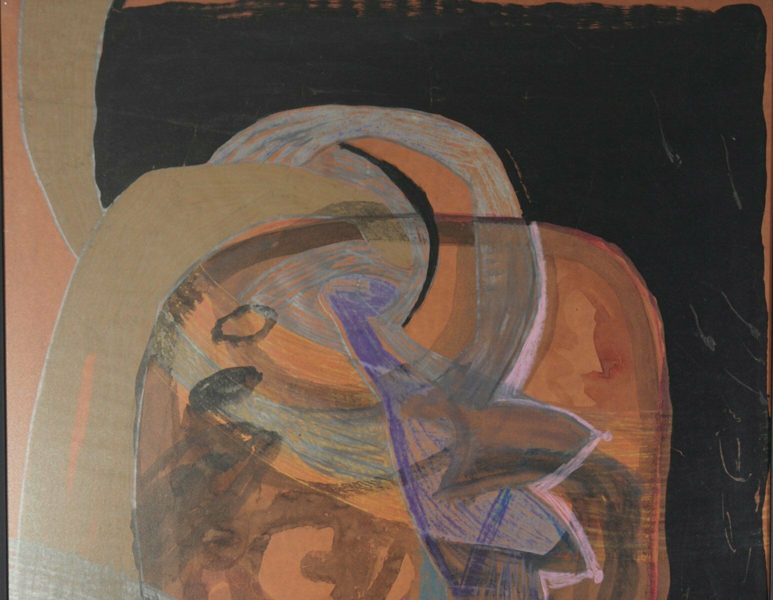 Dagmar Jelínková, Nude Girl, 1990s, Tempera, Watercolor, Pastel & Pencil On Paper, Framed photo furniture