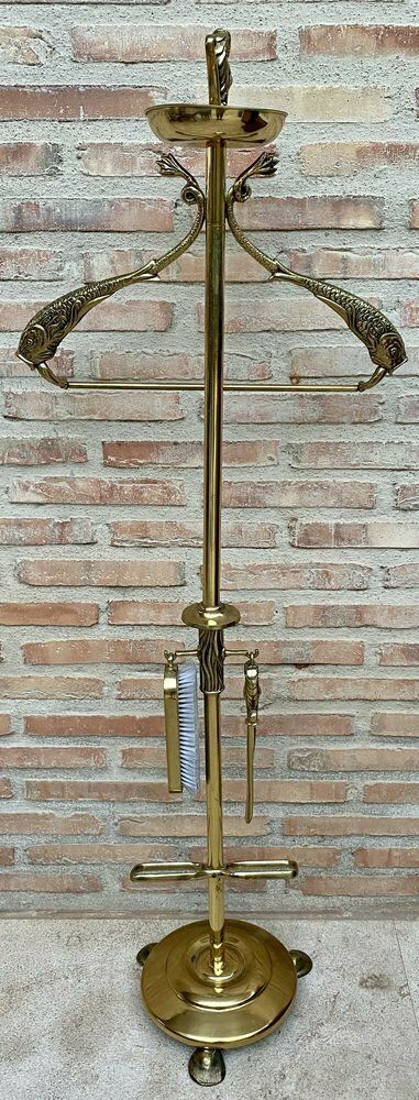 photo vintage Early 20th Century French Bronze And Brass Valet Stand Dressboy, 1940s