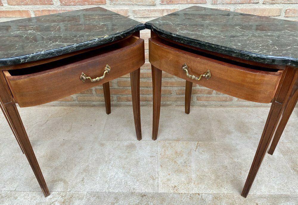 Modern Nightstands With Grey Marble Top, 1940, Set Of 2 photo furniture