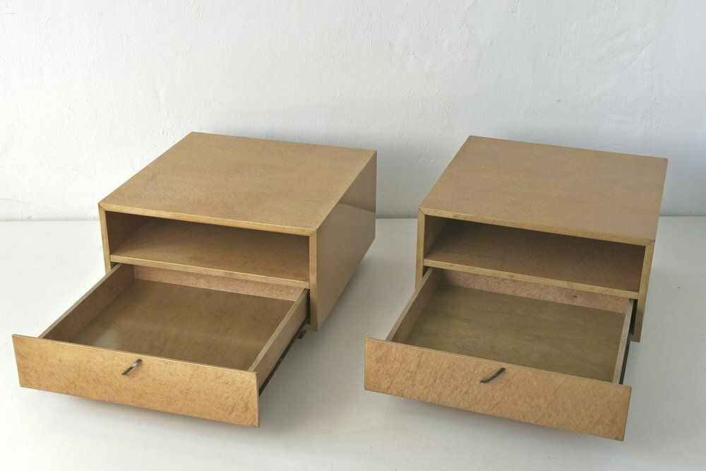 photo furniture Large Side Tables In Bird`s Eye Maple By Giovanni Offredi For Saporiti Italia, Italy, 1975, Set Of 2