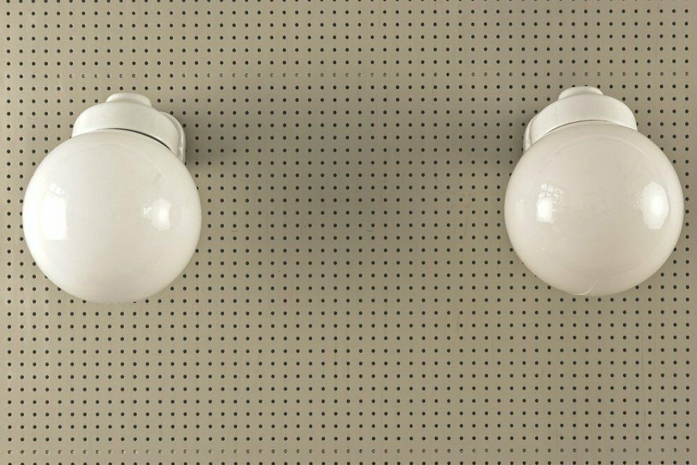photo furniture German Outdoor Wall Lamps In Porcelaine, 1935, Set Of 2