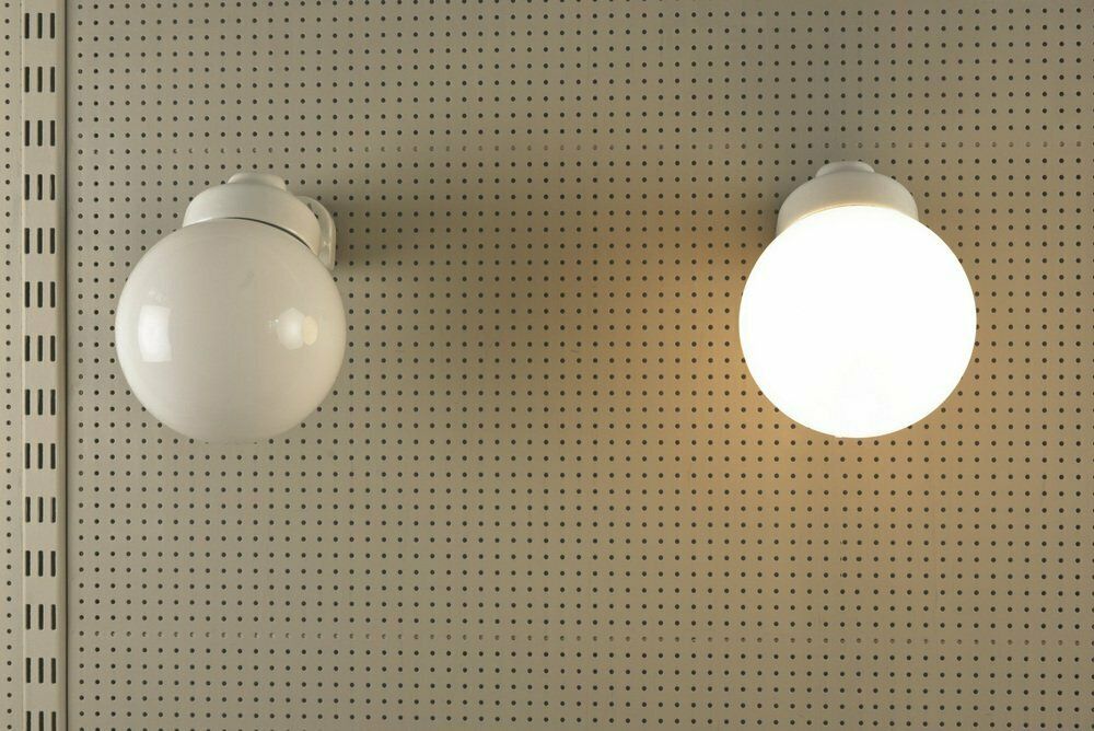 photo for sale German Outdoor Wall Lamps In Porcelaine, 1935, Set Of 2