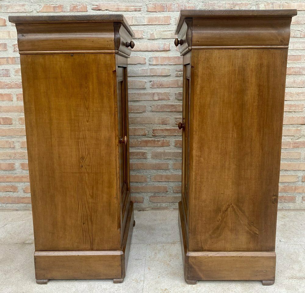 photo buy Vintage French Provincial Walnut Nightstands, 1920, Set Of 2
