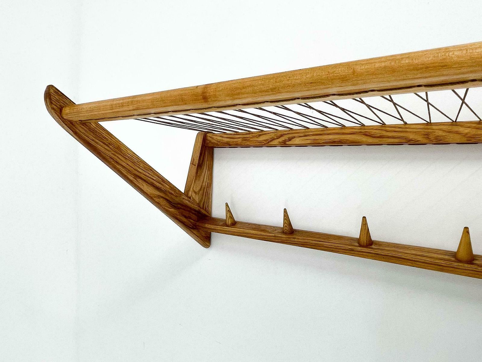 Mid Century Wooden Wall Hanger By Uluv, Czechoslovakia, 1960s photo Furniture