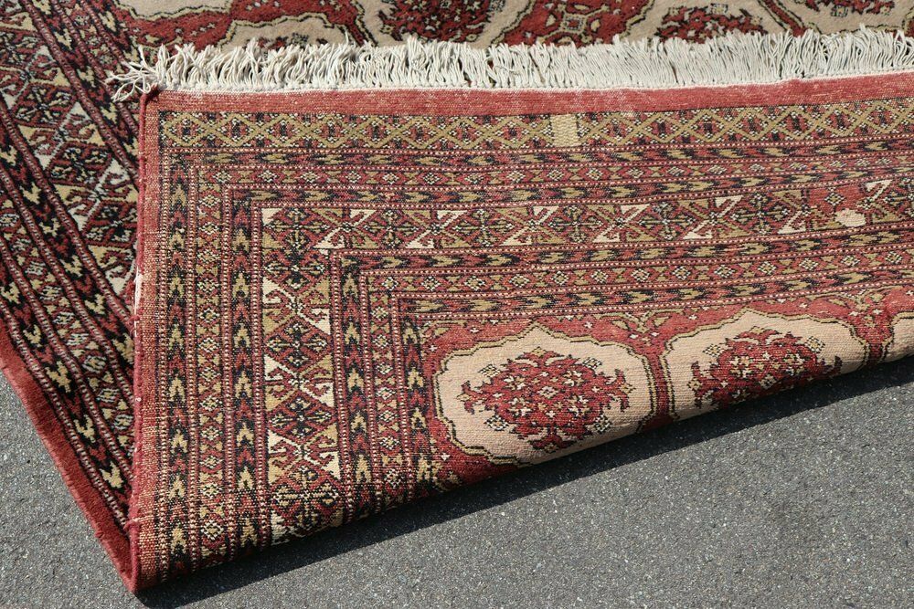 Antique Handmade Bokhara Rug, 1920s photo furniture