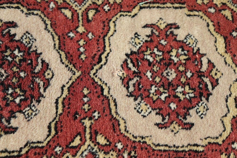 Antique Handmade Bokhara Rug, 1920s photo Textiles