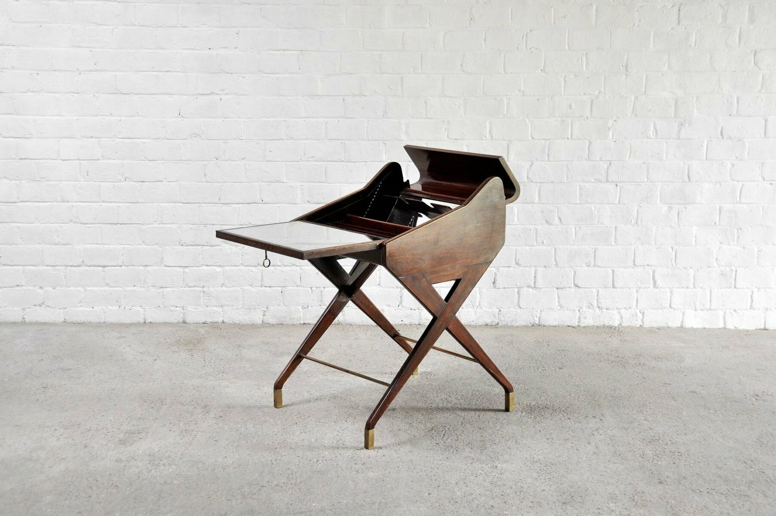 Mid Century Mahogany Bar Cabinet By Osvaldo Borsani, Italy, 1950s photo Furniture