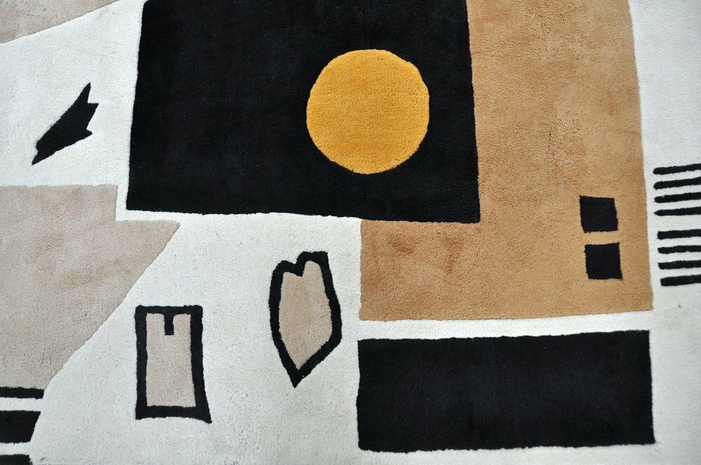 Vintage Handwoven Rug With Abstract Design, 1980s photo vinterior
