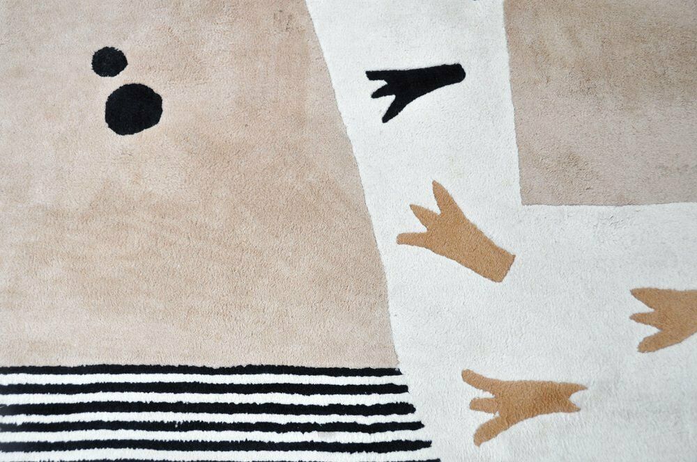 Vintage Handwoven Rug With Abstract Design, 1980s photo vintage