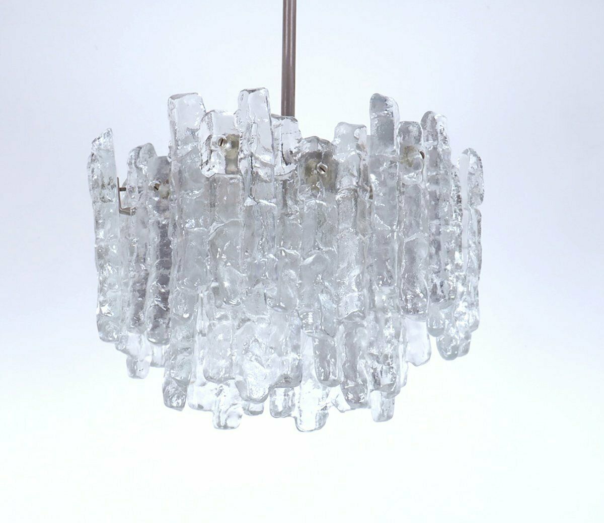 Ice Glass Chandelier By J. T. Kalmar For Kalmar Franken Kg, 1960s photo furniture