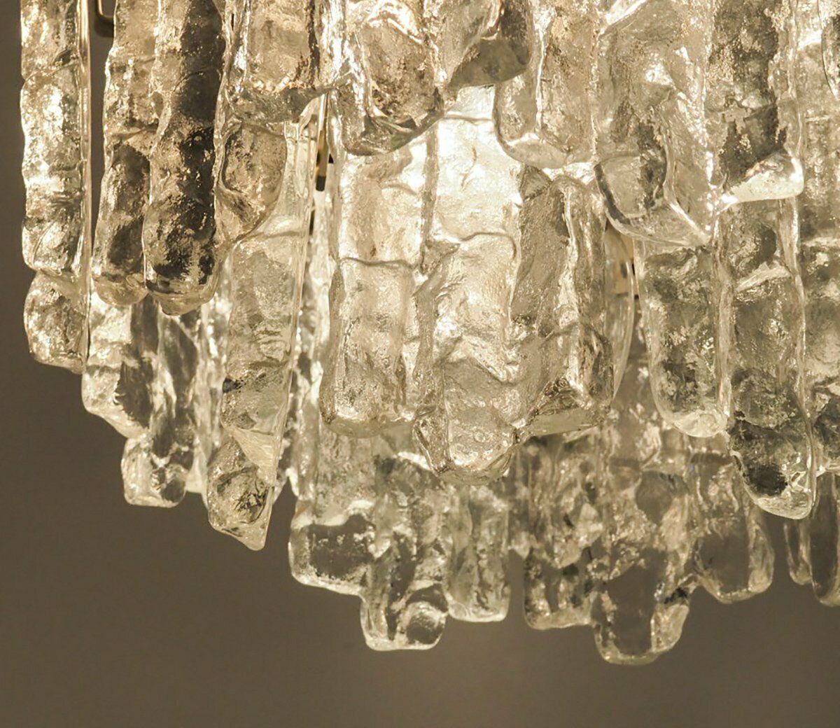 Ice Glass Chandelier By J. T. Kalmar For Kalmar Franken Kg, 1960s photo vinterior