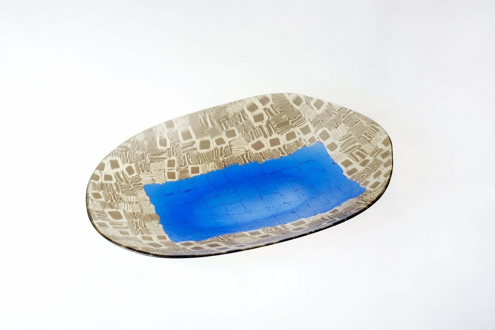 Glass Plate By Tobia Scarpa For Venini Murano, Italy, 1956