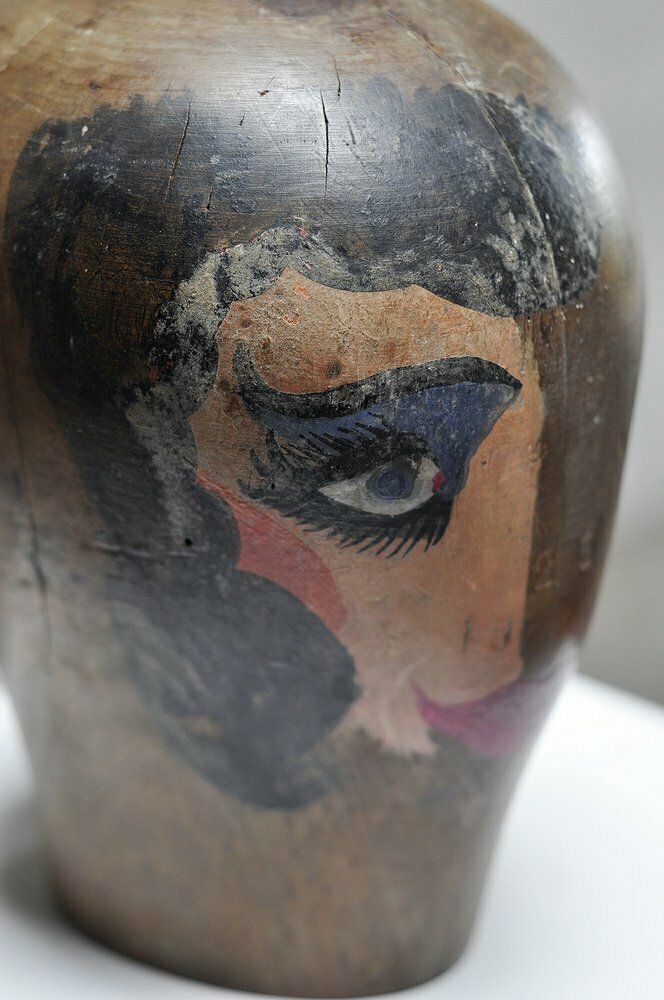 photo furniture Surrealist Bauhaus Wooden Head Sculpture, 1920s