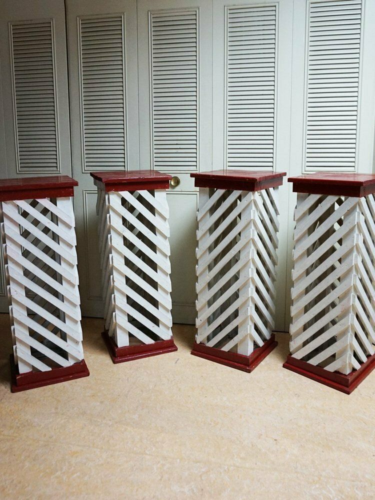 Vintage Wooden Columns, 1950s, Set Of 4 photo buy
