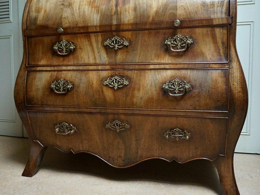 Dutch Bombe Cylinder Secretaire, 1700s photo for sale