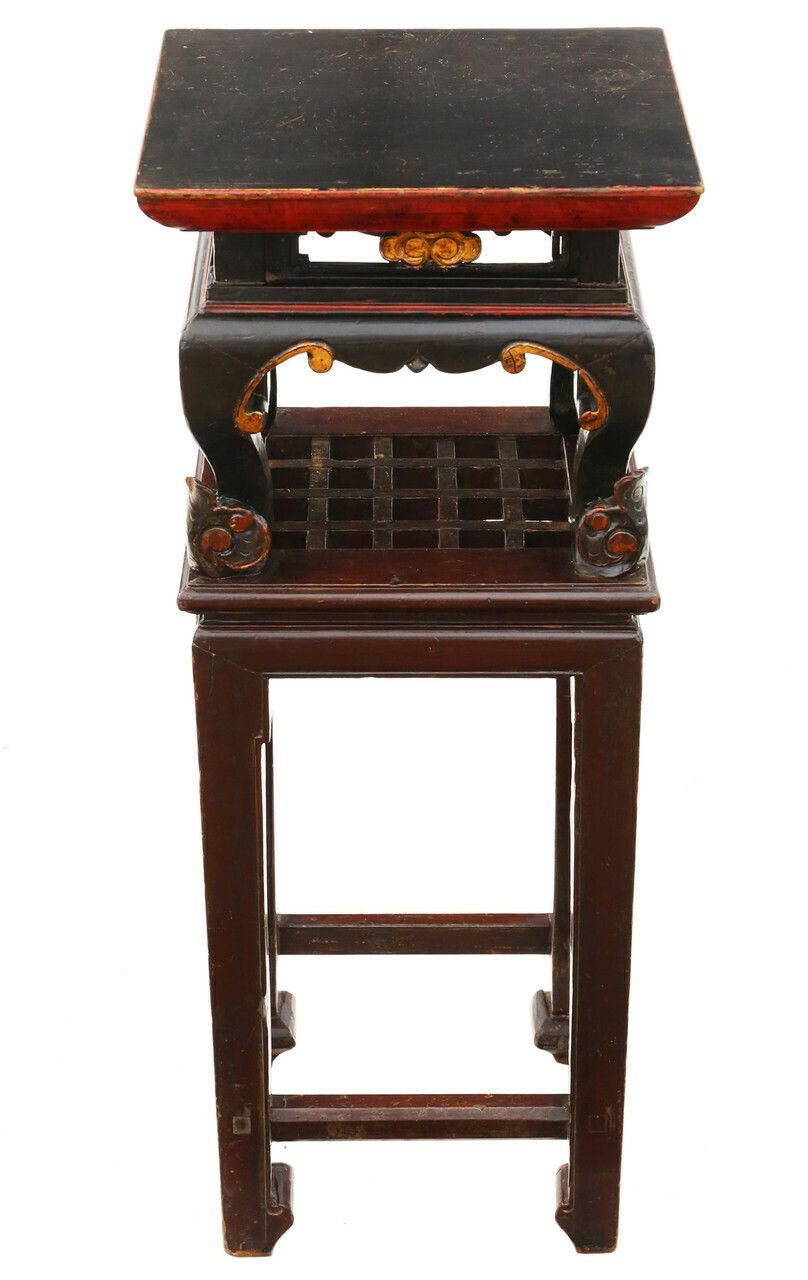 Antique Chinese Painted Side Occasional Table Stand C1920 photo furniture