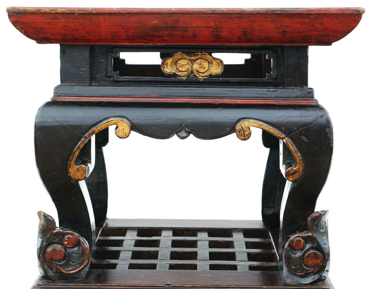 Antique Chinese Painted Side Occasional Table Stand C1920 photo Furniture