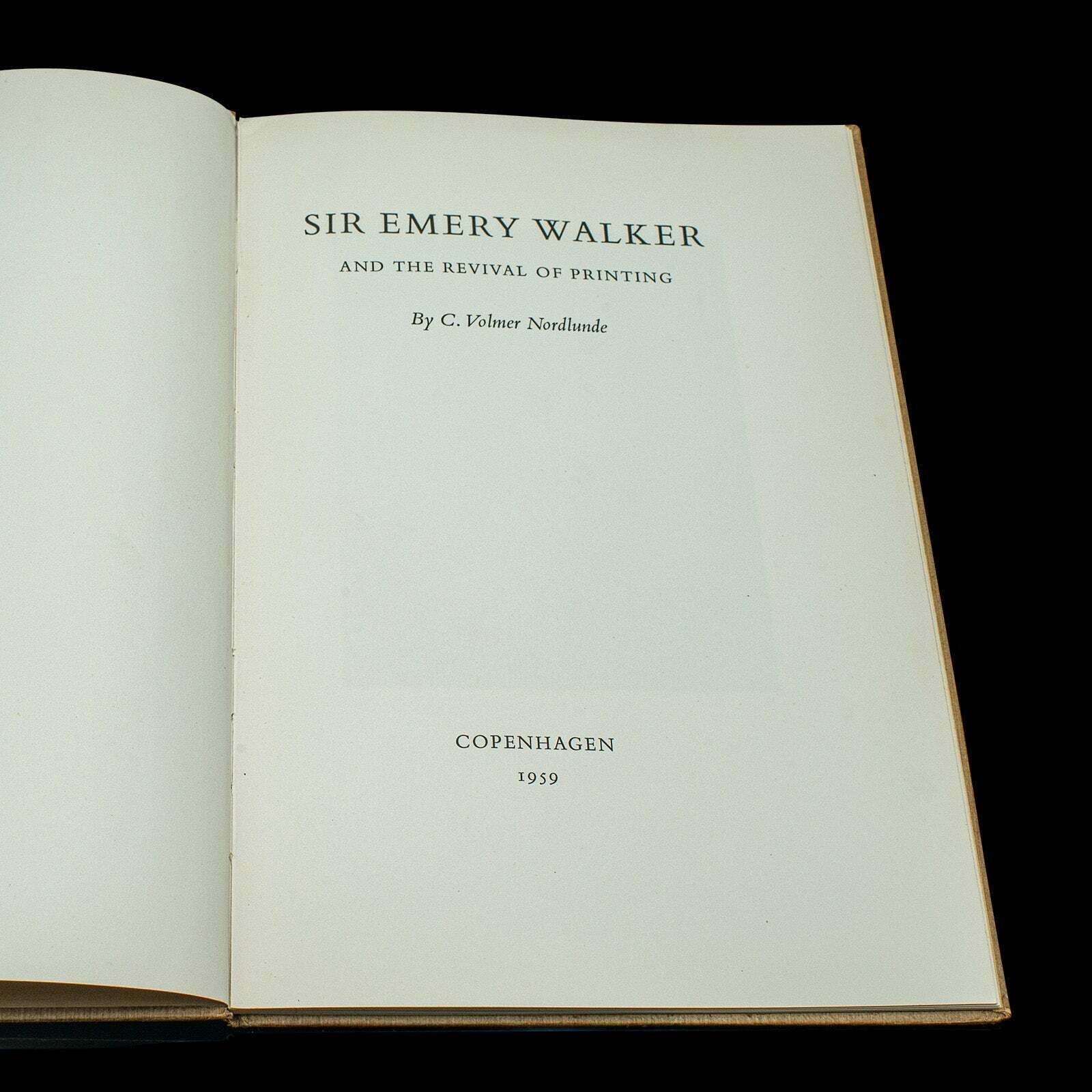Vintage Biography, Sir Emery Walker, Danish, Limited Edition, English Language photo for sale