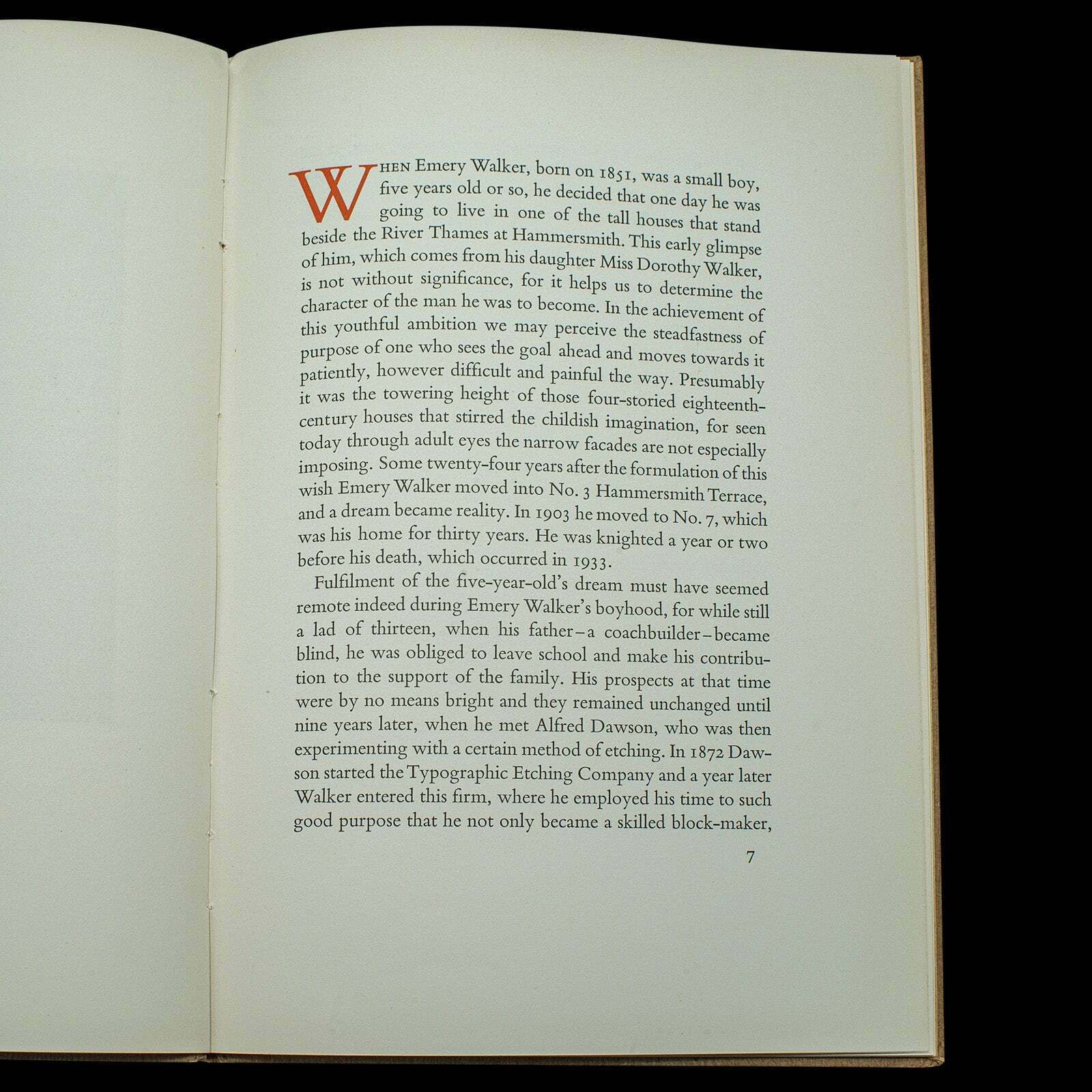Vintage Biography, Sir Emery Walker, Danish, Limited Edition, English Language photo 395.0