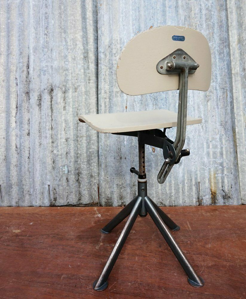 586.0 Swedish Industrial Architect Work Desk Chair By John Odelberg & Anders Olsen, 1940s photo