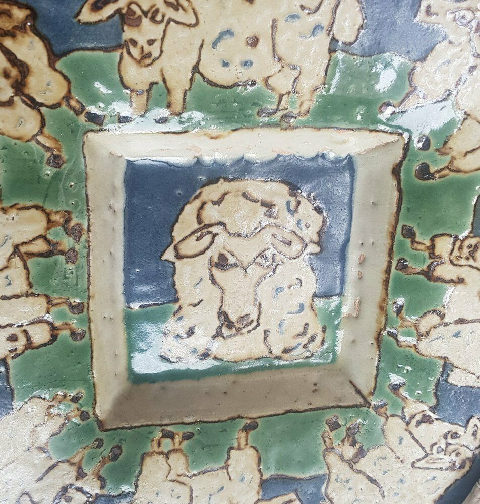 Rectangular Ceramic Mural With Sheep, 1980s photo furniture